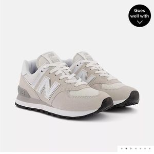 New Balance 574 Nimbus Cloud with White